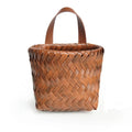 Axyaa Rattan-Style Kitchen Storage Basket Wall Hanging Flower Pot Fruit Vegetable Basket