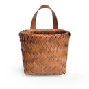 Axyaa Rattan-Style Kitchen Storage Basket Wall Hanging Flower Pot Fruit Vegetable Basket