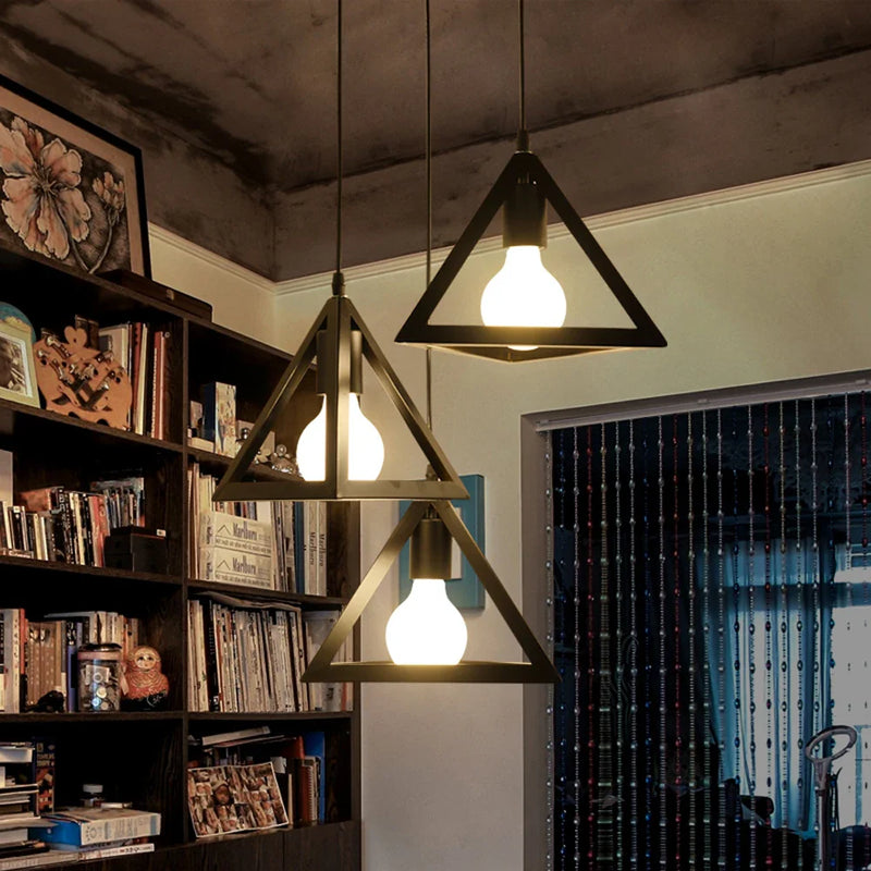 Axyaa Retro Loft Cage Pendant Light Industrial Vintage Kitchen Island Lamp
