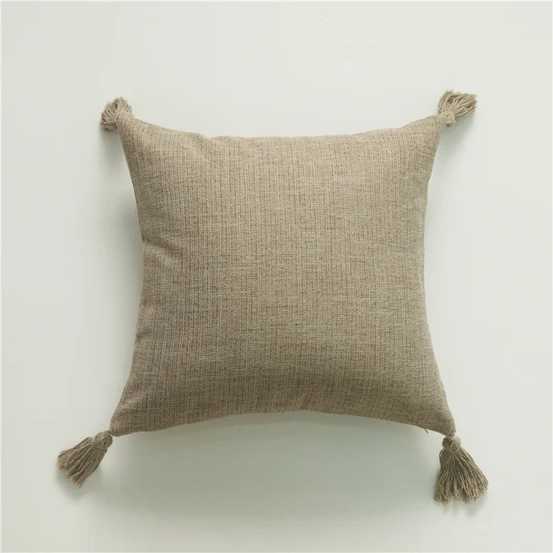 Yellow Linen Sofa Pillow Cover by Axyaa - Super Soft Decorative Throw Pillow Home Decor