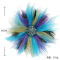 Axyaa Peacock Feather Ribbon Wreath: Hotel & Home Door Wall Decor