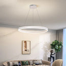 Modern LED Semicircle Ring Pendant Light for Living Room by Axyaa