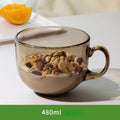 Axyaa Amber Glass Coffee Tea Mug 480ml Handle Drinkware