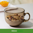 Axyaa Amber Glass Coffee Tea Mug 480ml Handle Drinkware