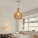 Axyaa Wooden Birdcage Pendant Light: Creative Zen Decoration for Living Room & Restaurant