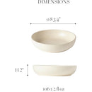 Axyaa Pacifica Seed Grey Stoneware 12-Piece Place Setting for 4 - Microwave & Dishwasher Safe