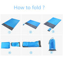 Axya Waterproof Beach Towel Blanket with Pocket, Sand-Free & Portable.