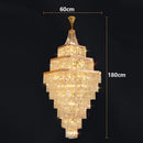 Axyaa Crystal Chandelier: Modern Luxury Stair & Living Room Lighting