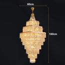 Axyaa Crystal Chandelier | Modern Stair & Living Room Lighting