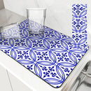Axyaa Absorbent Draining Mat: Quick Dry Super Draining, Dish Drying, Bathroom Drain Pad