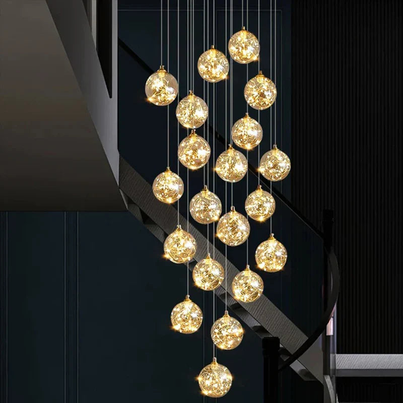 Axyaa Nordic Stair Chandelier Living Dining Room Pendant Ceiling Light Indoor Lighting