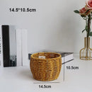 Axyaa Rattan Wicker Serving Baskets - 6 Styles for Household Utensil Storage