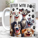 Axyaa Dogs & Coffee Mug 11oz Ceramic Home Tea Cup Friends Birthday Gift