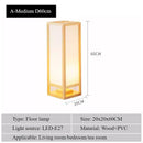 Axyaa Japanese Solid Wood LED Floor Lamp for Living Room Bedroom Tea Table Lighting