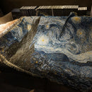 Axyaa Knitted Starry Night Throw Blanket with Tassels for Home Decor