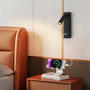 Axyaa Bedside Reading Light, USB Charging, Adjustable 3W LED Spotlight, Bedroom & Hotel