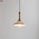 Axyaa Copper Ceramic LED Pendant Lamp with Wood Handle for Home Indoor Decor