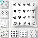 Axyaa Geometric Heart Stripe Dot Pillow Case for Home Decor