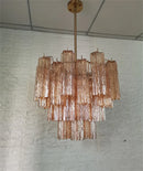 Axyaa French Glass Chandelier Pendant Light - Elegant Design for Home Decor