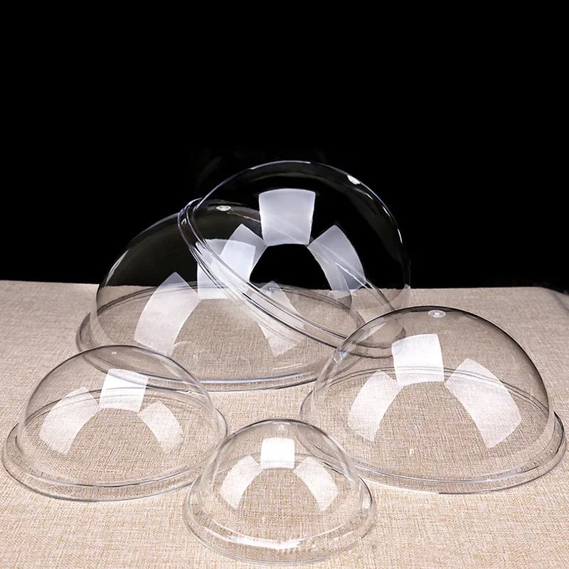 Axya Round Food Cover PC Acrylic Meal Cake Snack Tray Lid - Transparent
