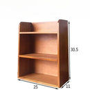 Wooden Retro Storage Organizer for Axyaa Dormitory Desktop, Multi-layer Cosmetics Cabinet