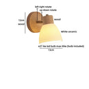 Axyaa Ceramic Wood LED Wall Light Interior Fixture for Living Room Kitchen