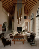 Axyaa Gold Y Shape Hanging Chandelier for Home Decor