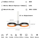 Axyaa Metal Acrylic LED Chandelier for Modern Living Room Decor