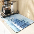 Axyaa Four Seasons Pattern Table Placemats - Absorbent Cup Stand Mats