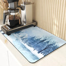 Axyaa Four Seasons Pattern Table Placemats - Absorbent Cup Stand Mats