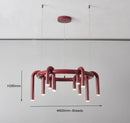 Axyaa Red U-Shaped Chandelier - Modern Nordic Living Room Lighting