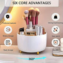 Axyaa Rotating 5-Slot Desk Pen Holder Jar