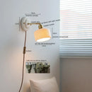 Axyaa Modern Nordic LED Stair Lamp with Pull Switch - Cream Wall Light for Bedroom