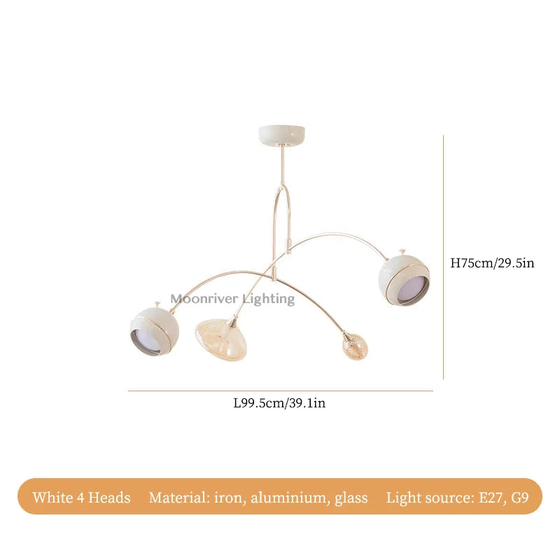 Axyaa Retro Glass Pendant Lights for Living Room, Bedroom, and Kitchen