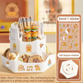 Axyaa Rotating Storage Box: Large Capacity Desktop Organizer for Stationery and Cosmetics