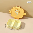 Axyaa Kids Divided Lunch Box: Portable, Leak-proof, Microwave Safe, Fresh-keeping Container