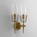Axyaa Nordic Villa Clear Glass Wall Lamps for Bedroom, Industrial Indoor Wandlamp Home Lighting Decor