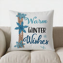 Let It Snow Snowflakes Decorative Throw Pillow Cover for Sofa, Bedroom, Car - Axyaa