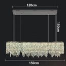 Axyaa Luxury Crystal Chandelier for Living Room Dining Room Lighting