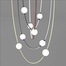 Axyaa Nordic Minimalist Curved Chandelier for Living Room, Restaurant, Bar Counter