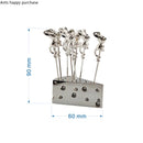 Axya Stainless Steel Fruit Fork Set & Cheese Base Organizer - Decorative Tableware