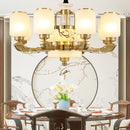 Axyaa Jade Chandelier: Elegant Living Room Lighting for Duplex Villas