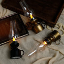 Axyaa LED Retro Lantern- Battery Operated Hanging Oil Lamp for Home Holiday Decor