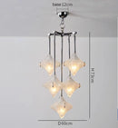 Axyaa Star Glass Chandelier - Nordic Modern Ceiling Light for Hallway, Bedroom, Dining Room