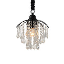 Axyaa Retro Black Small Crystal Chandelier Lighting