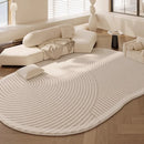 Axyaa Plush Cream Bedroom Rug: Soft Fluffy Carpet for Living Room & Bedside