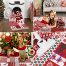 Axyaa Reindeer Christmas Tree Print Runner Rug Non-slip Bedroom Bedside Mat