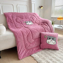 Axyaa Panda Flannel Cushion Quilt Pillow - Cute 2 in 1 Sofa Car Office Decor
