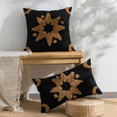 Axyaa Black Coffee Ivory Tufted Star Cushion Cover 45x45cm 30x50cm
