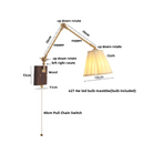 Axyaa Wood LED Wall Sconce Modern Rotatable 2 Arms Stair Light